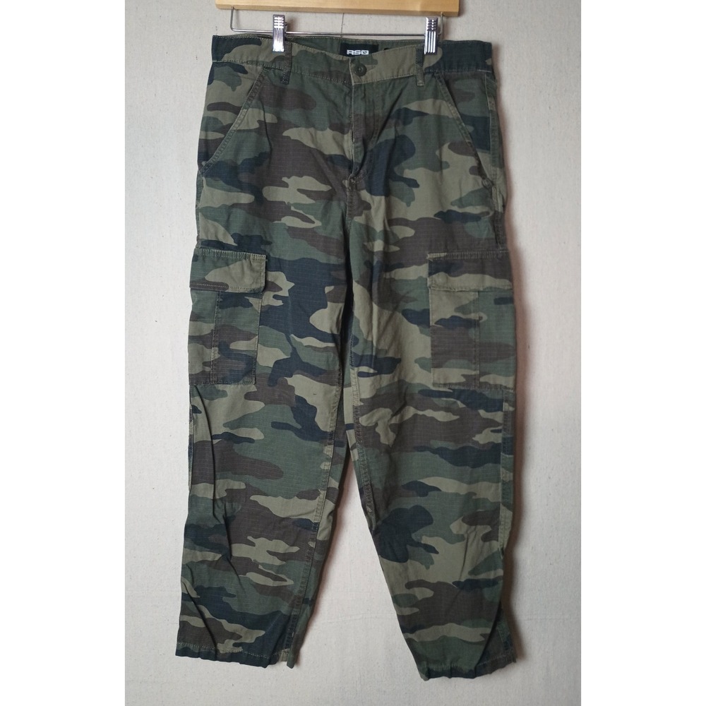 RSG Camo Cargo Pants Military Army Casual Streetwear‎ Loose Fit 30x30 AA